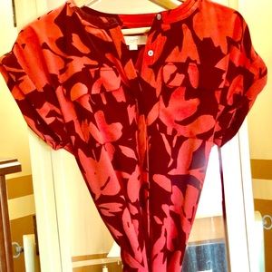 Magenta and Pink Loft Shirtdress Sz Small